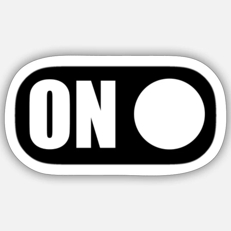 On Off - Sticker size S (10 x 10 cm) - white matte