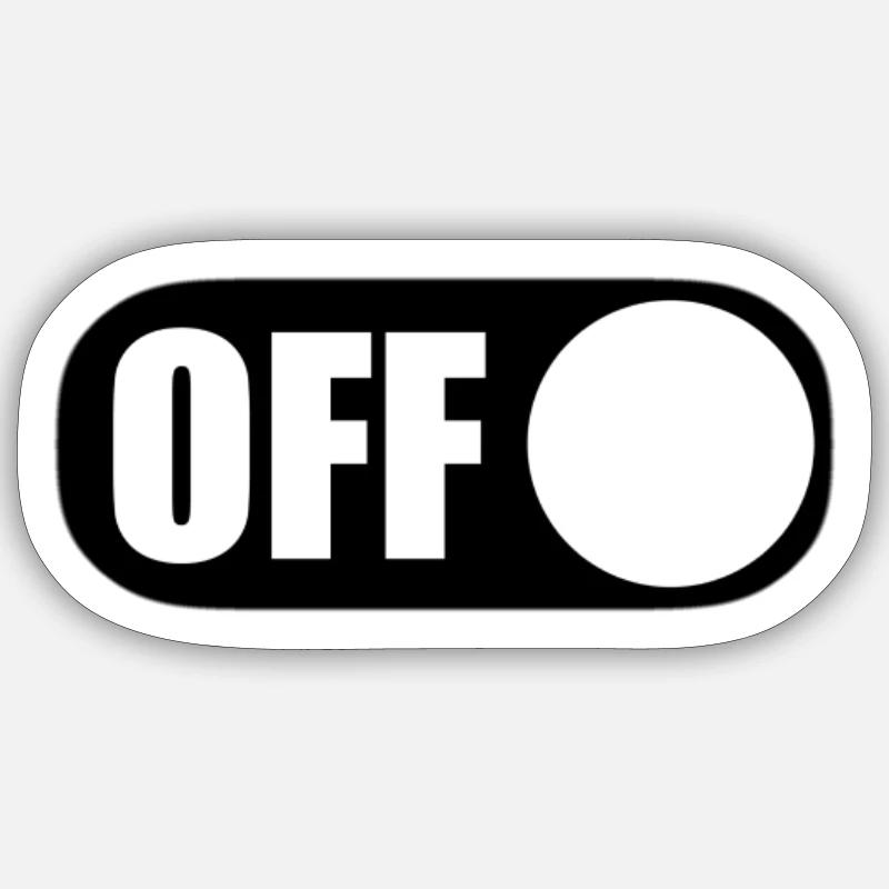 Off On Sticker size S (10 x 10 cm)