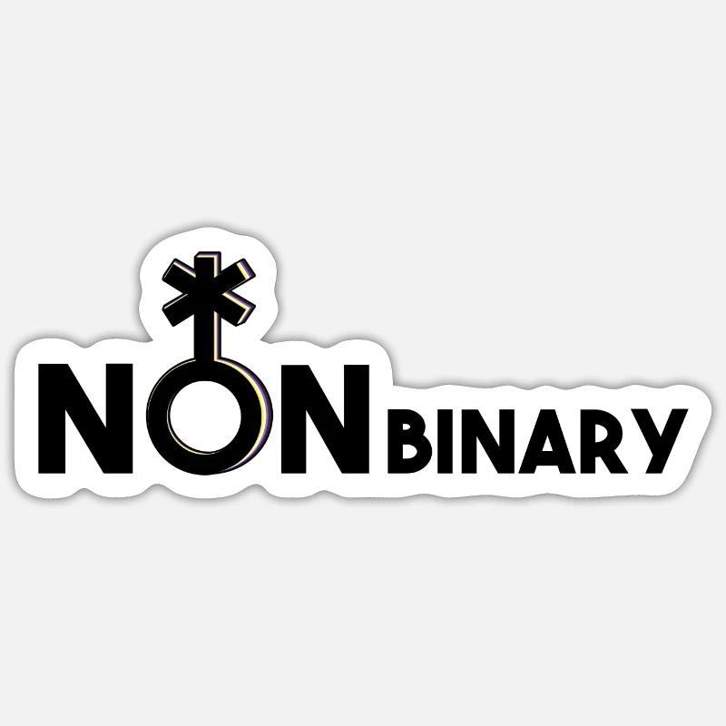 Nonbinary nonbinary nonbinary symbol multi-driving Sticker size S (10 x 10 cm)