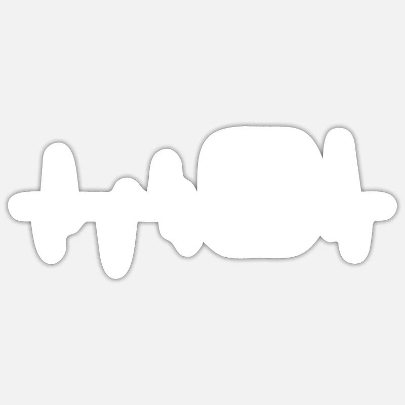Remise en forme - Sticker taille S (10 x 10 cm) - blanc mat