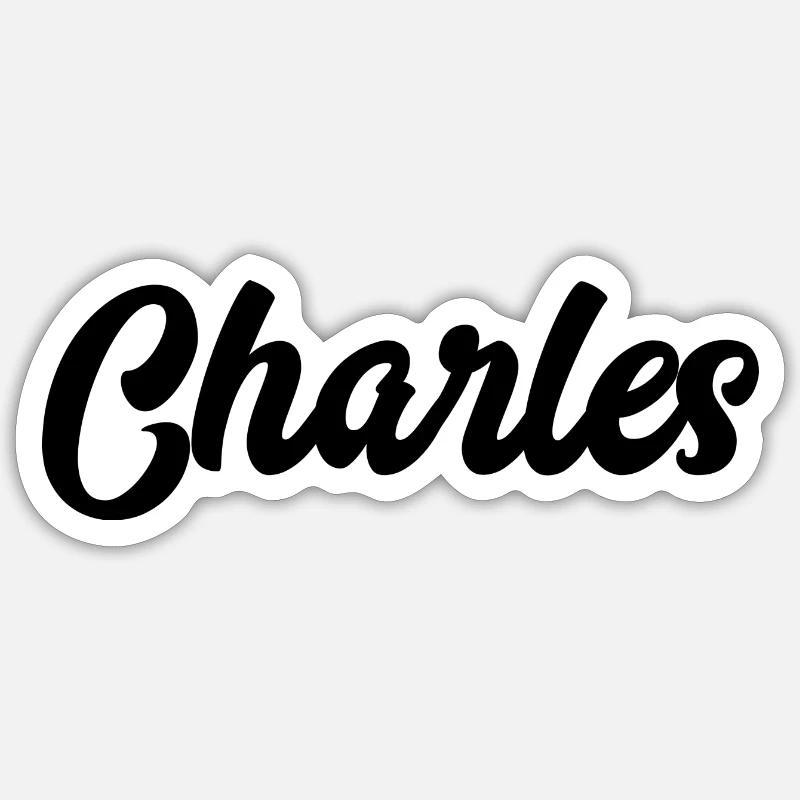 Charles Custom Text Birthday Name Sticker size S (10 x 10 cm)