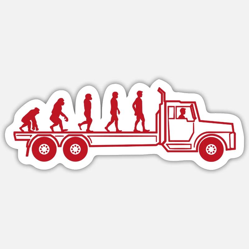 Evolution Truck Driver Professional Driver Gift Sticker size S (10 x 10 cm)
