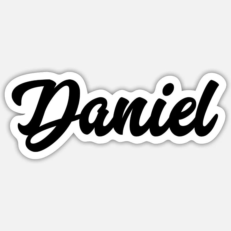 Daniel benutzerdefinierte Text Geburtstagsname Sticker Größe S (10 x 10 cm)