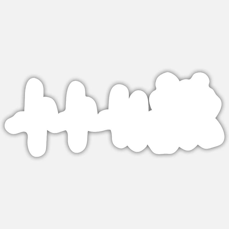 Heart Beat Protons - Sticker size S (10 x 10 cm) - white matte