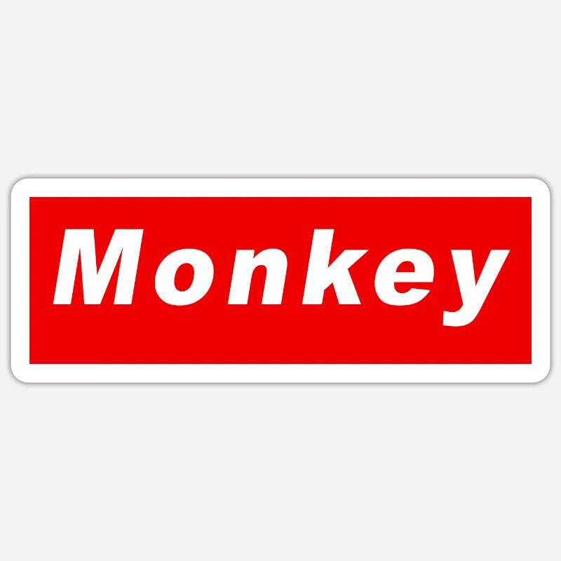Affe - Sticker Größe S (10 x 10 cm) - Mattweiß