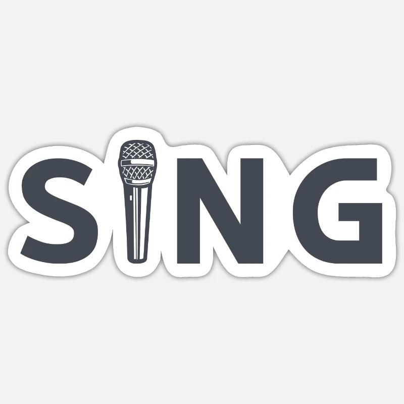 Sing micro Sticker taille S (10 x 10 cm)