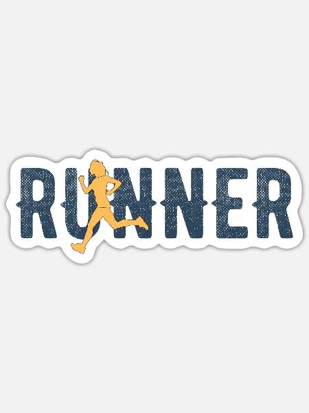 Runner Laufen Joggen Läuferin Trainieren Fitness - Sticker Größe S (10 x 10 cm) - Mattweiß