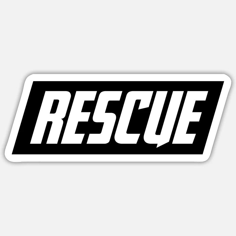 Rescue - Sticker size S (10 x 10 cm) - white matte