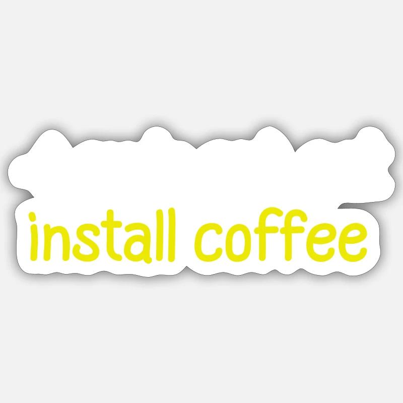 Programmierer Tux Kaffee Informatiker Entwickler Sticker Größe S (10 x 10 cm)