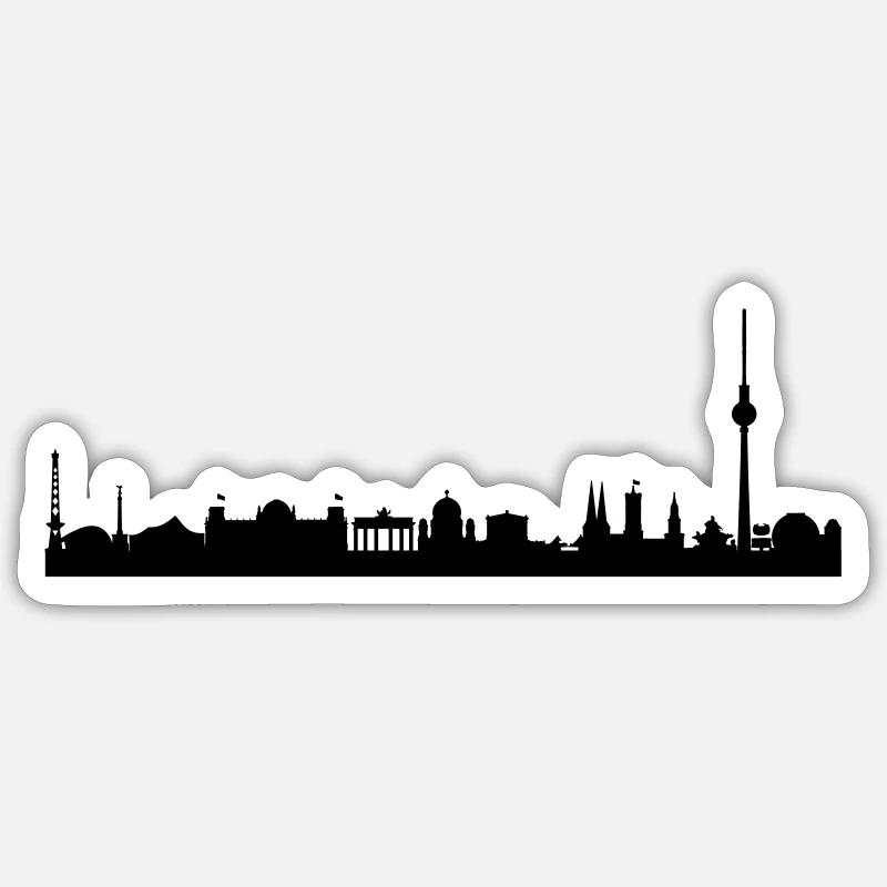 Berlin - Sticker size S (10 x 10 cm) - white matte