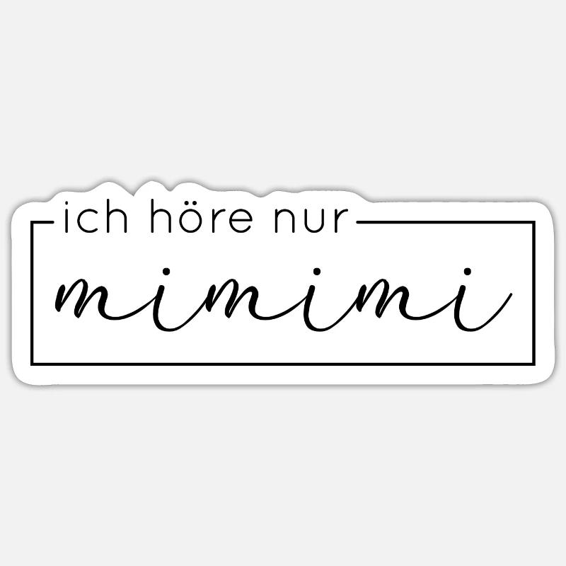 mimimi - Sticker Größe S (10 x 10 cm) - Mattweiß