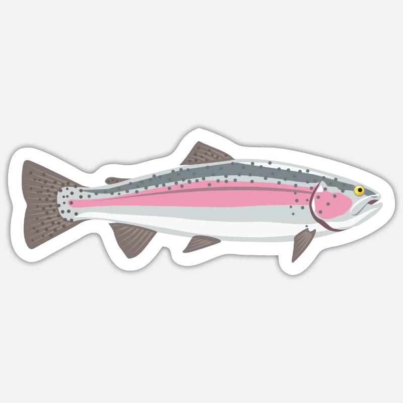 Regenbogenforelle Sticker Größe S (10 x 10 cm)