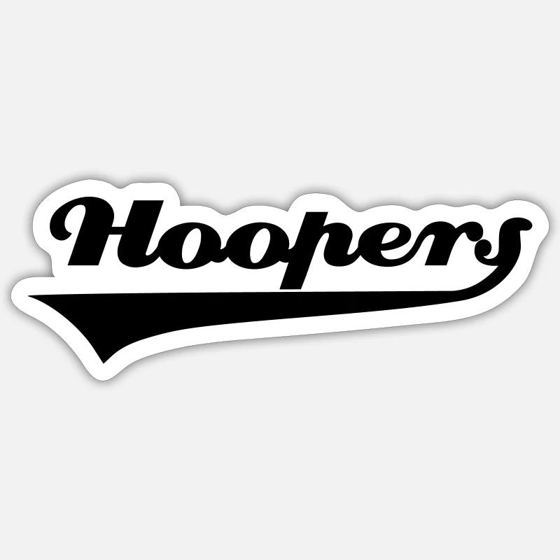 hoopers - Sticker Größe S (10 x 10 cm) - Mattweiß