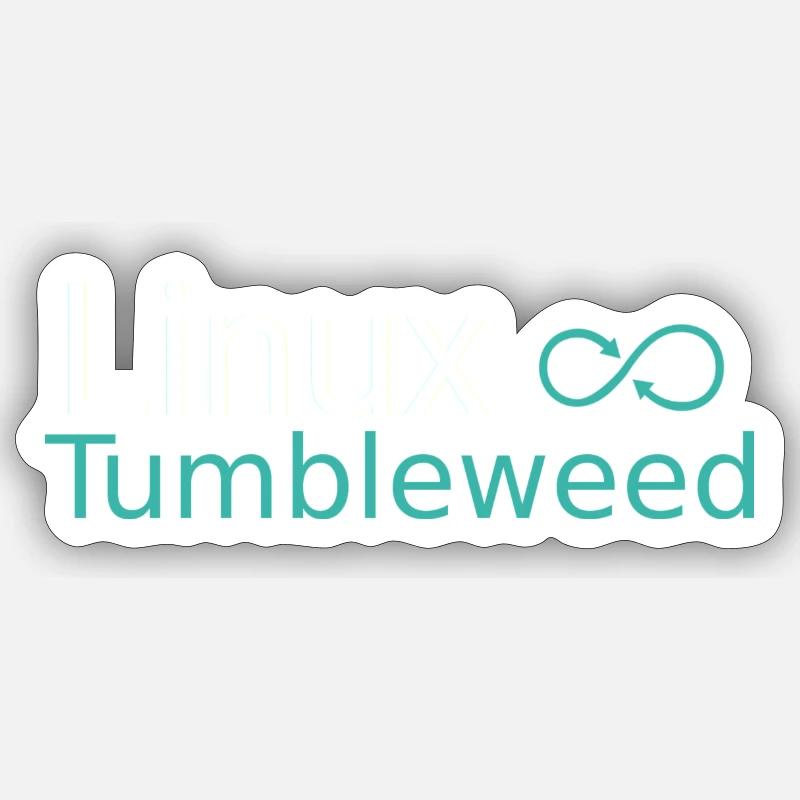 Linux Tumbleweed - Sticker Größe S (10 x 10 cm) - Mattweiß