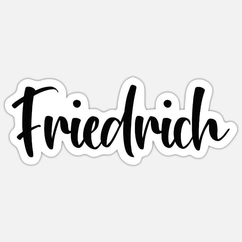 Friedrich - Sticker size S (10 x 10 cm) - white matte