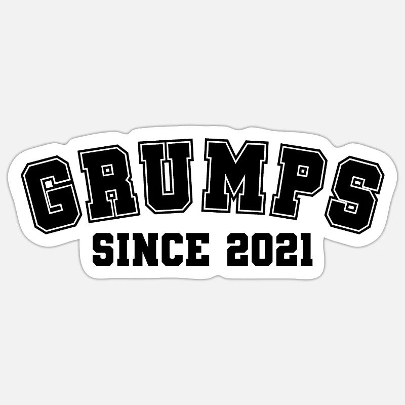 Grumps Since 2021 - Sticker size S (10 x 10 cm) - white matte