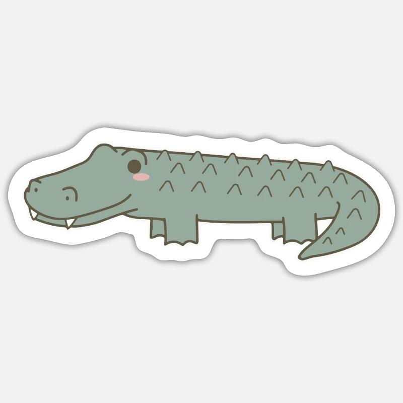 Crocodile - Sticker size S (10 x 10 cm) - white matte