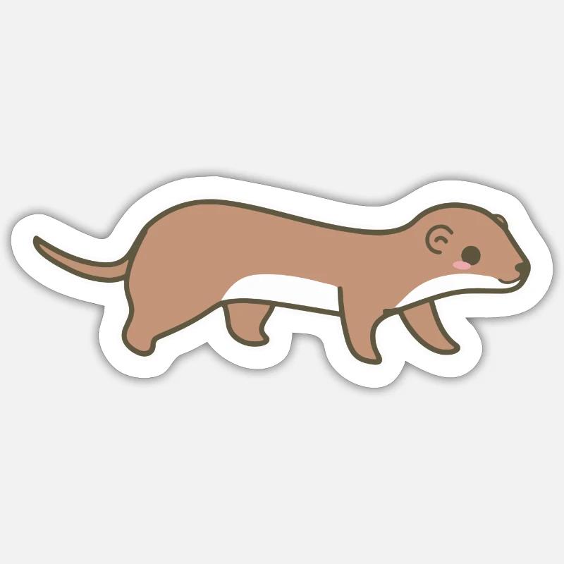 Weasel - Sticker size S (10 x 10 cm) - white matte