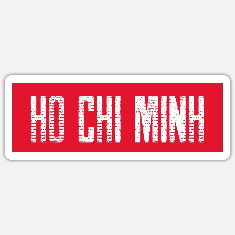 HO CHI MINH - Sticker size S (10 x 10 cm) - white matte