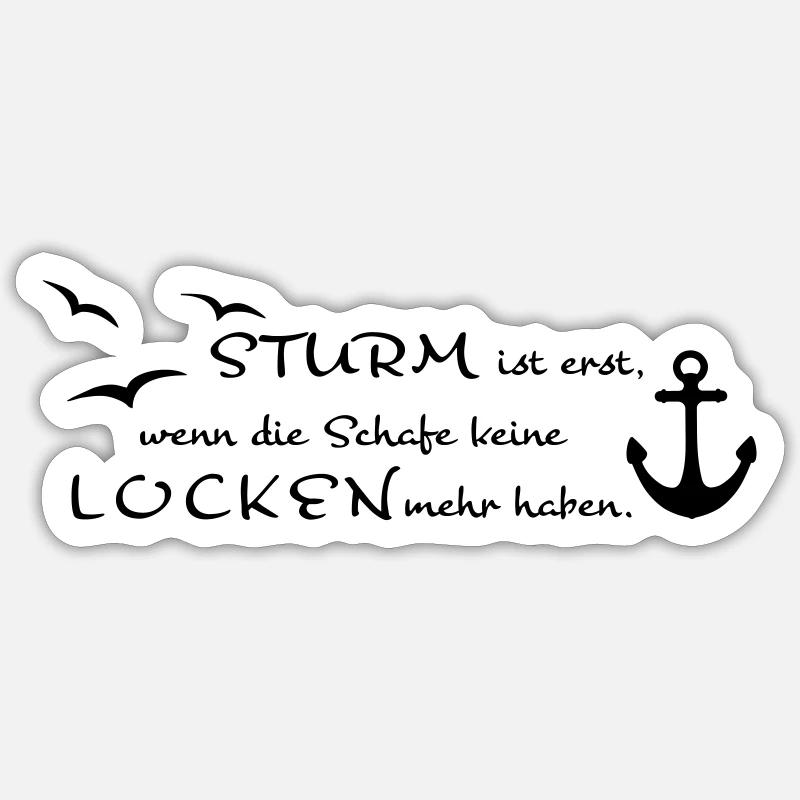Sturm und Locken Sticker Größe S (10 x 10 cm)