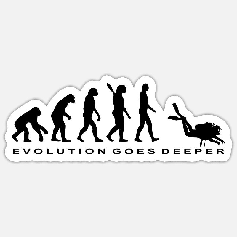 Diving Dive Dive - Sticker size S (10 x 10 cm) - white matte
