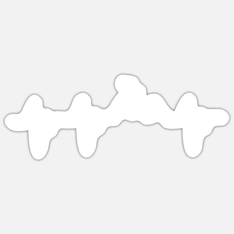 Snowboard Snowboarder - Sticker Größe S (10 x 10 cm) - Mattweiß