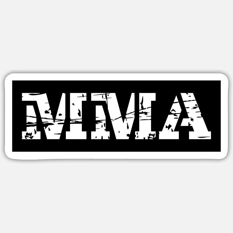 Le MMA - Sticker taille S (10 x 10 cm) - blanc mat