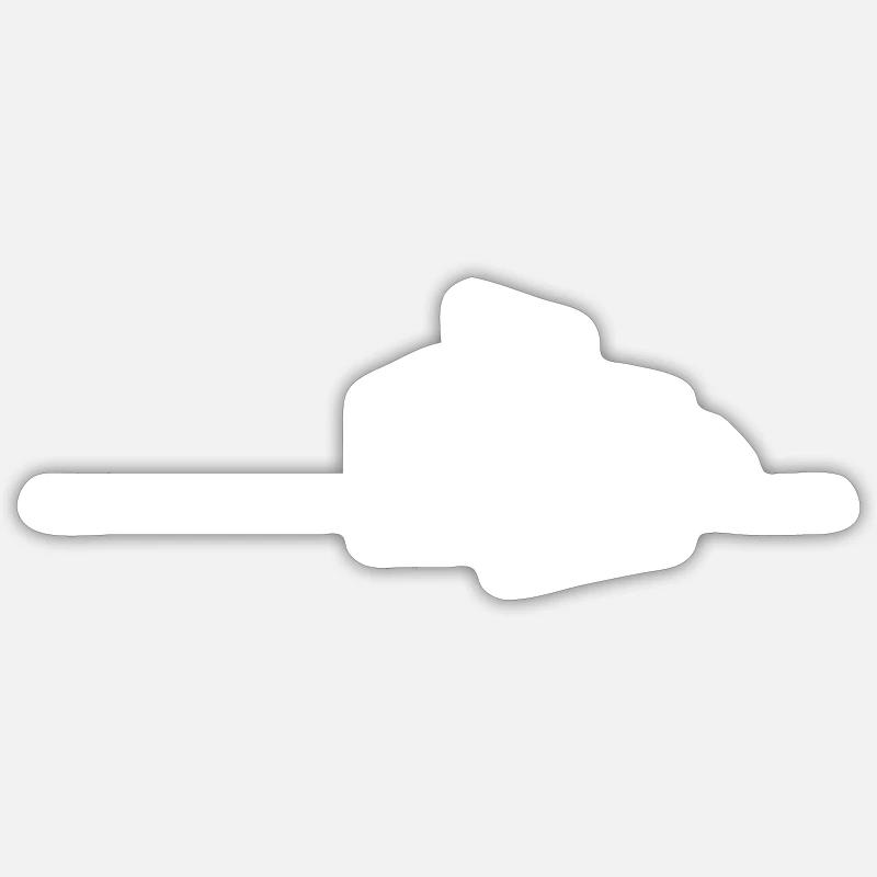 Logo de l’architecture - Sticker taille S (10 x 10 cm) - blanc mat