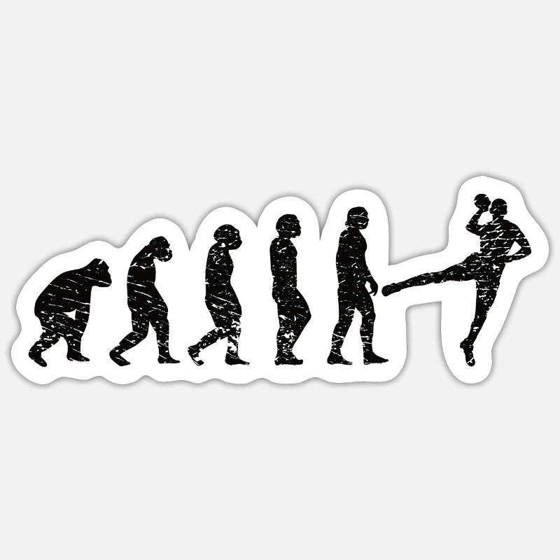 Handball Team Handballer Evolution Handball Player Sticker size S (10 x 10 cm)