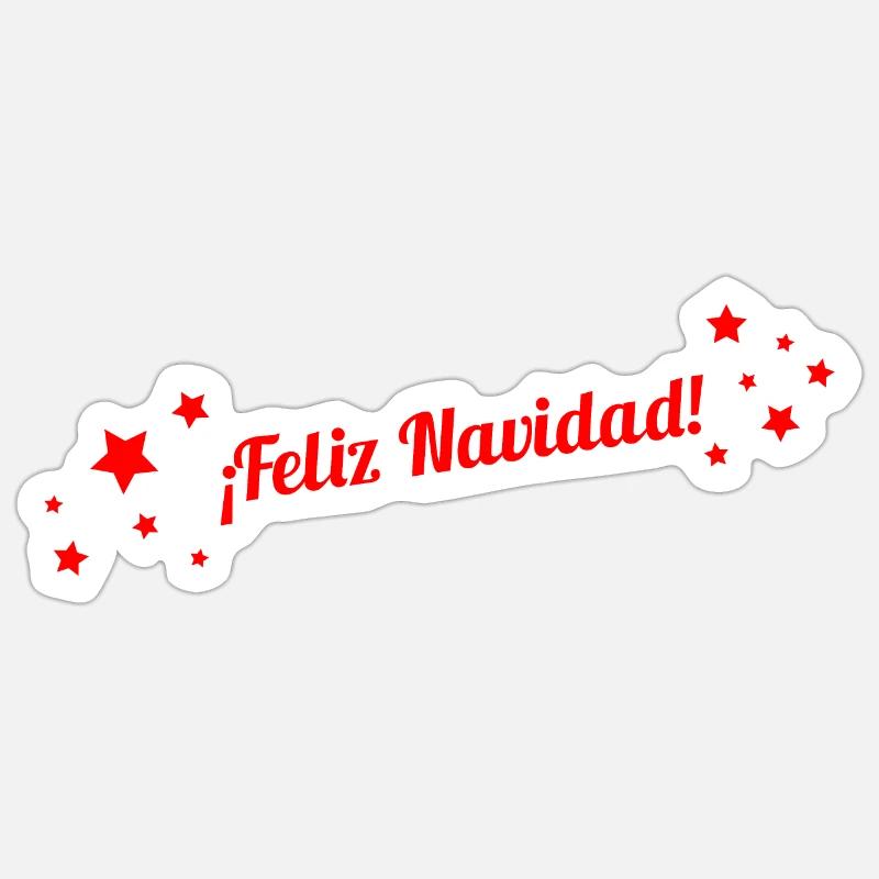 Feliz Navidad - Sticker taille S (10 x 10 cm) - blanc mat
