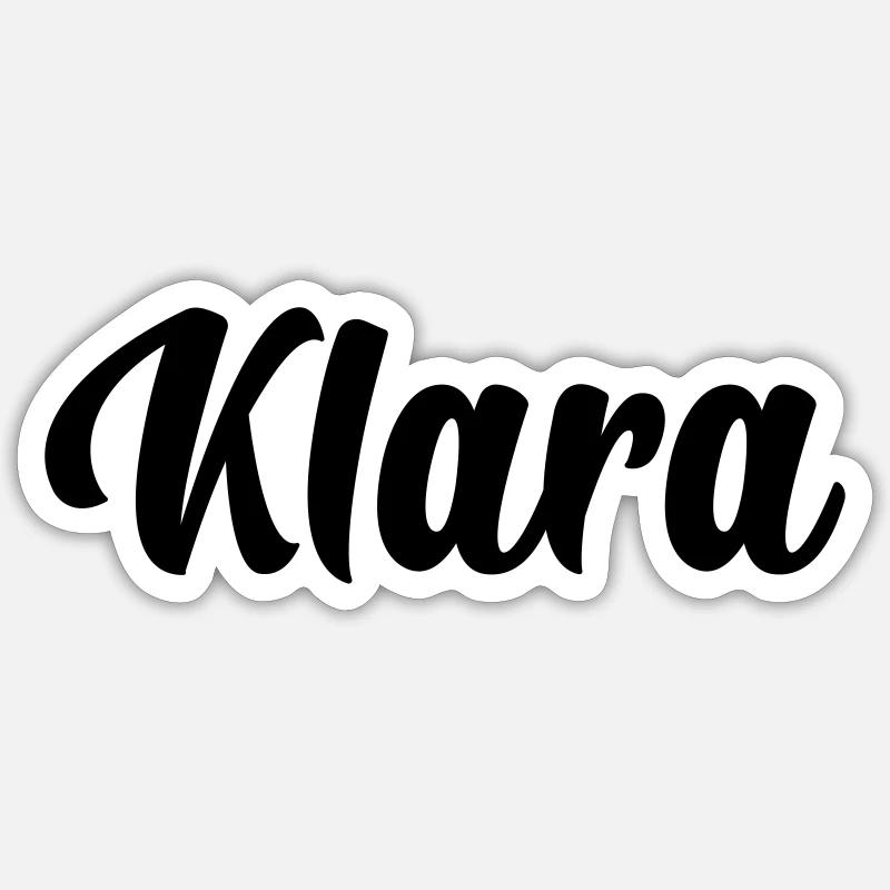 Klara - Sticker Größe S (10 x 10 cm) - Mattweiß