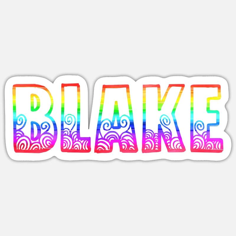 blake rs rainbow - Sticker size S (10 x 10 cm) - white matte