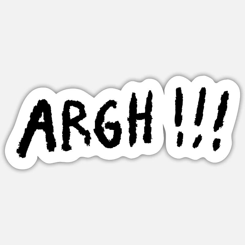 ARGH!!! - Sticker size S (10 x 10 cm) - white matte