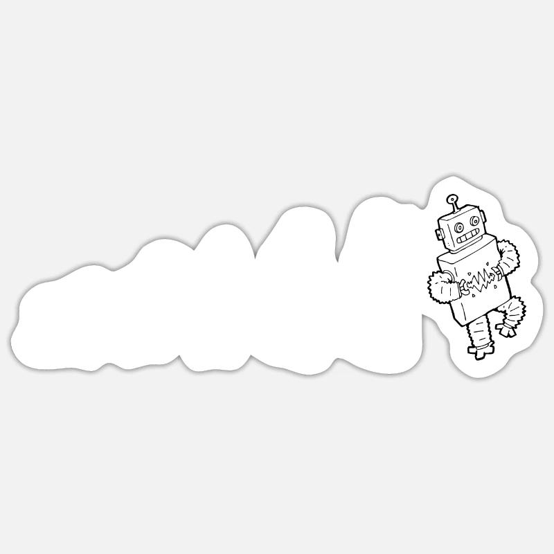 Evolution Roboter Geschenkidee Sticker Größe S (10 x 10 cm)