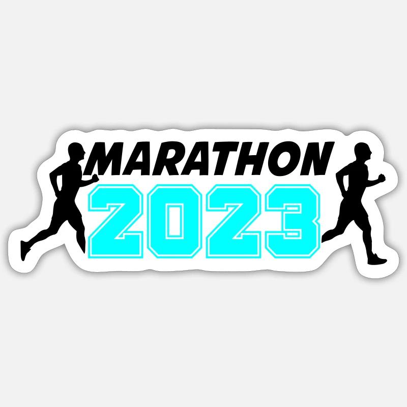 Marathon 2023 - Sticker Größe S (10 x 10 cm) - Mattweiß