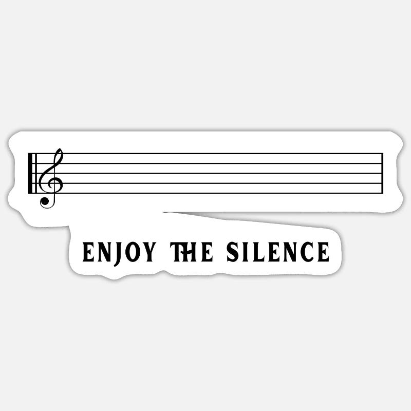 Écoute le silence Sticker taille S (10 x 10 cm)