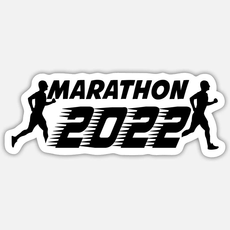 Marathon 2022 - Sticker size S (10 x 10 cm) - white matte