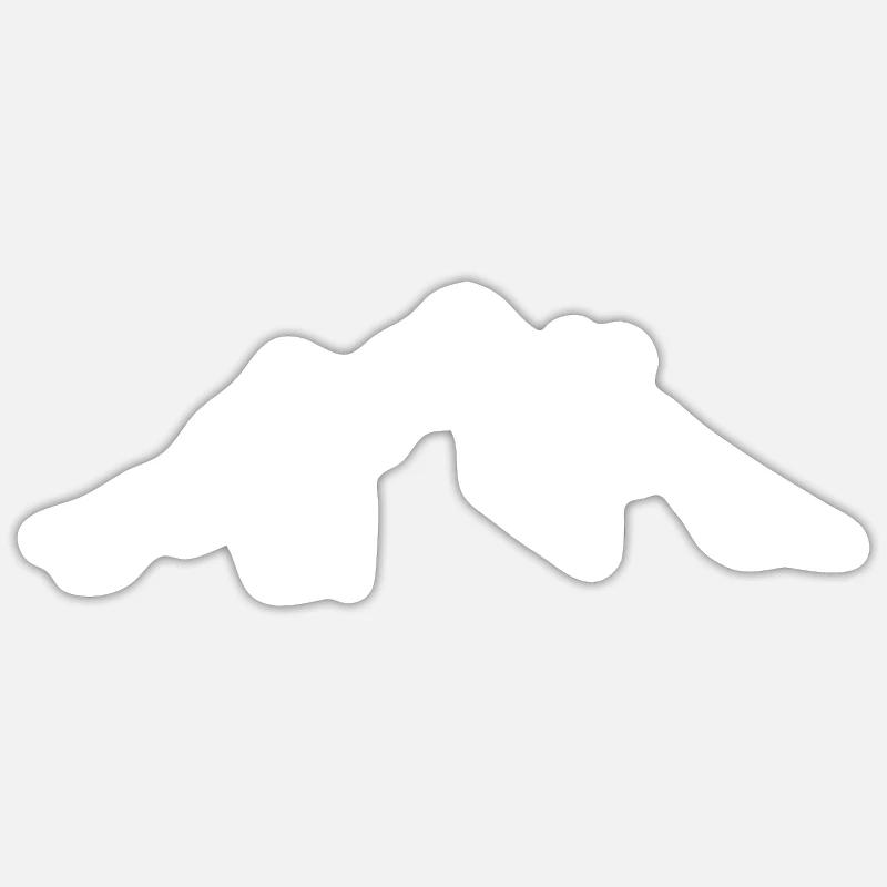 Berg mit Steinbock Sticker Größe S (10 x 10 cm)
