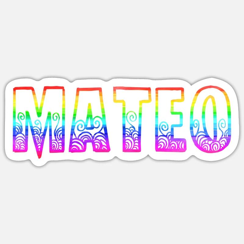 mateo rs rainbow Sticker size S (10 x 10 cm)