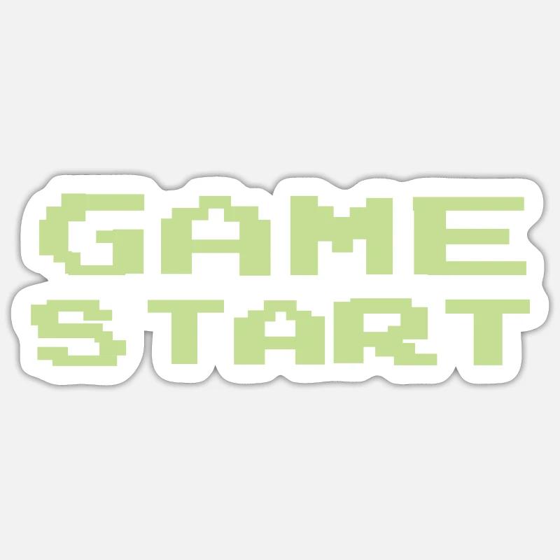 Démarrage du jeu - Sticker taille S (10 x 10 cm) - blanc mat