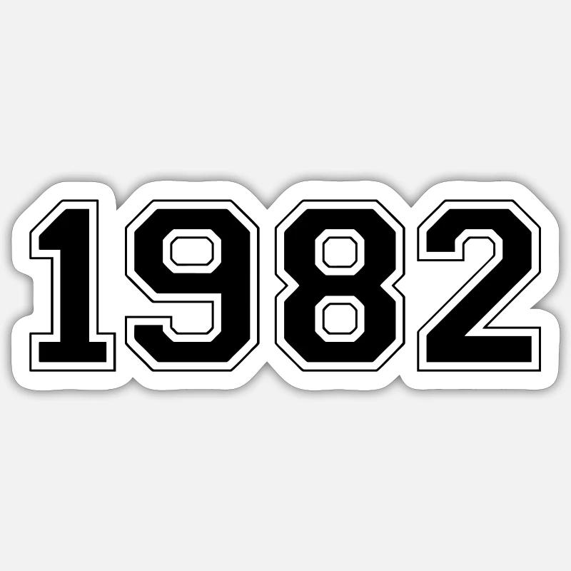 1982 - Sticker Größe S (10 x 10 cm) - Mattweiß