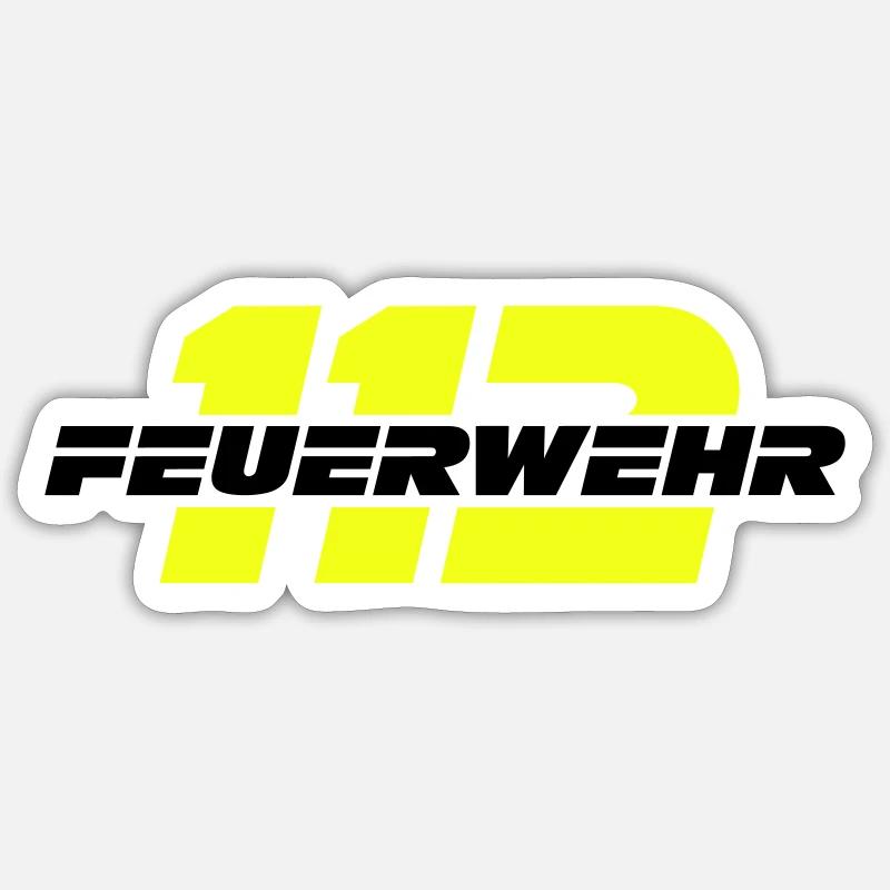 Feuerwehr 112 Sticker Größe S (10 x 10 cm)