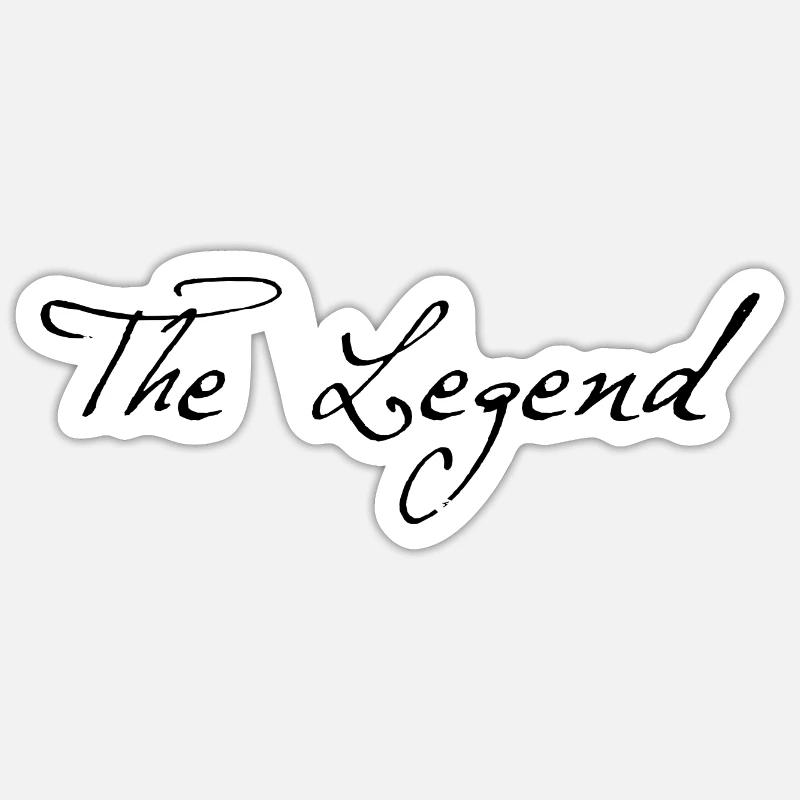La légende - Sticker taille S (10 x 10 cm) - blanc mat