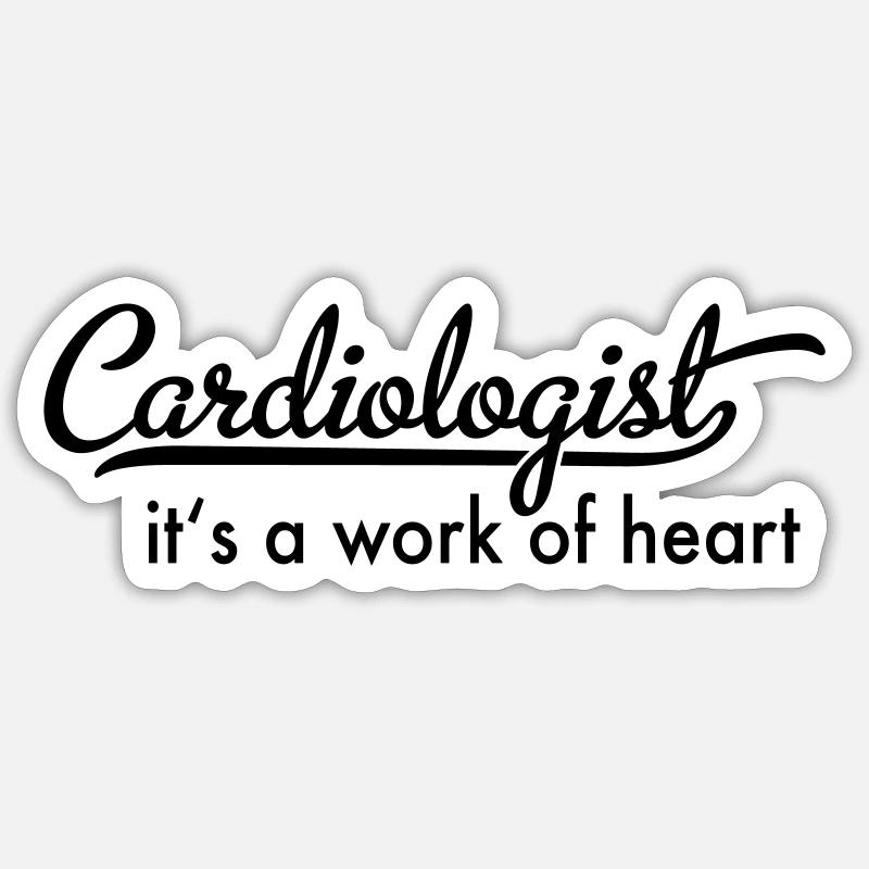 Cardiologist - Sticker size S (10 x 10 cm) - white matte