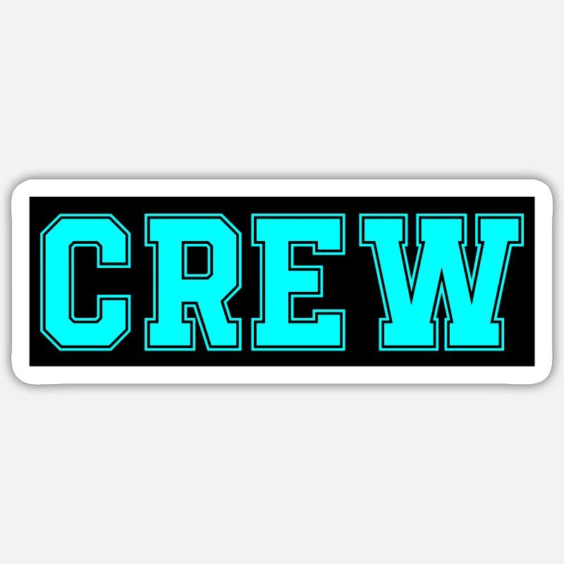 Crew - Sticker Größe S (10 x 10 cm) - Mattweiß
