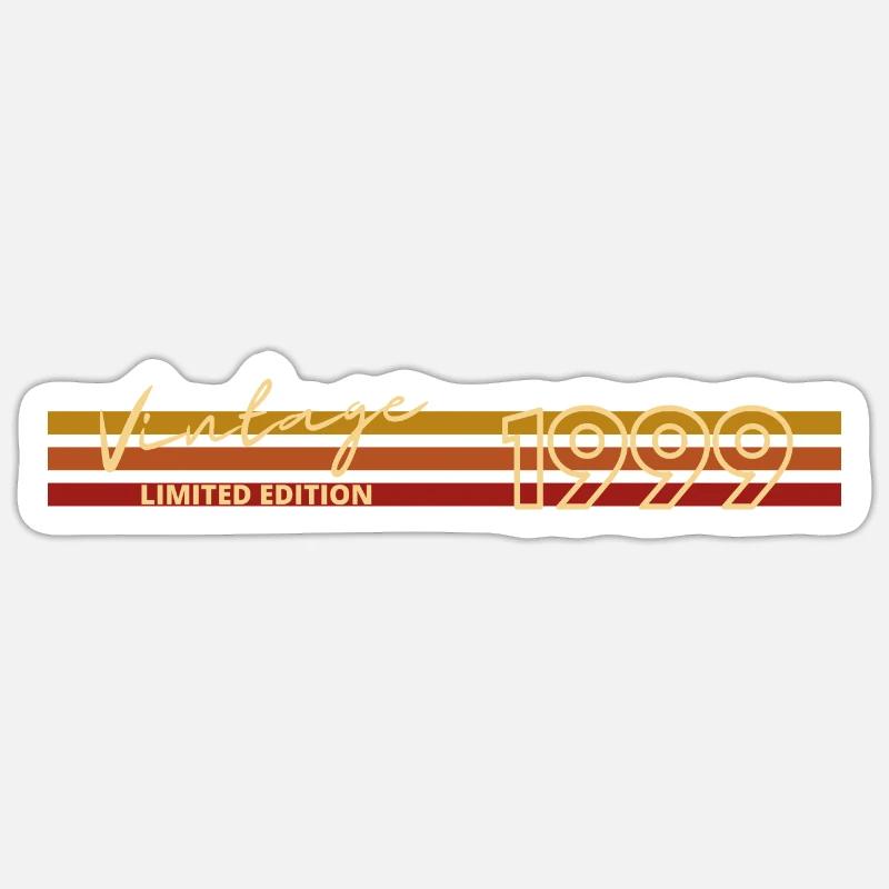 NÉ EN 1999 - Sticker taille S (10 x 10 cm) - blanc mat