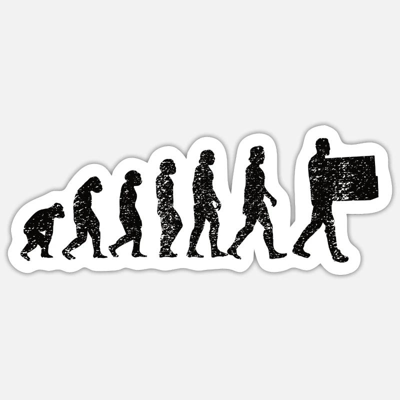 Warehouse Logistics Logistics Evolution Warehouse Workers Sticker size S (10 x 10 cm)