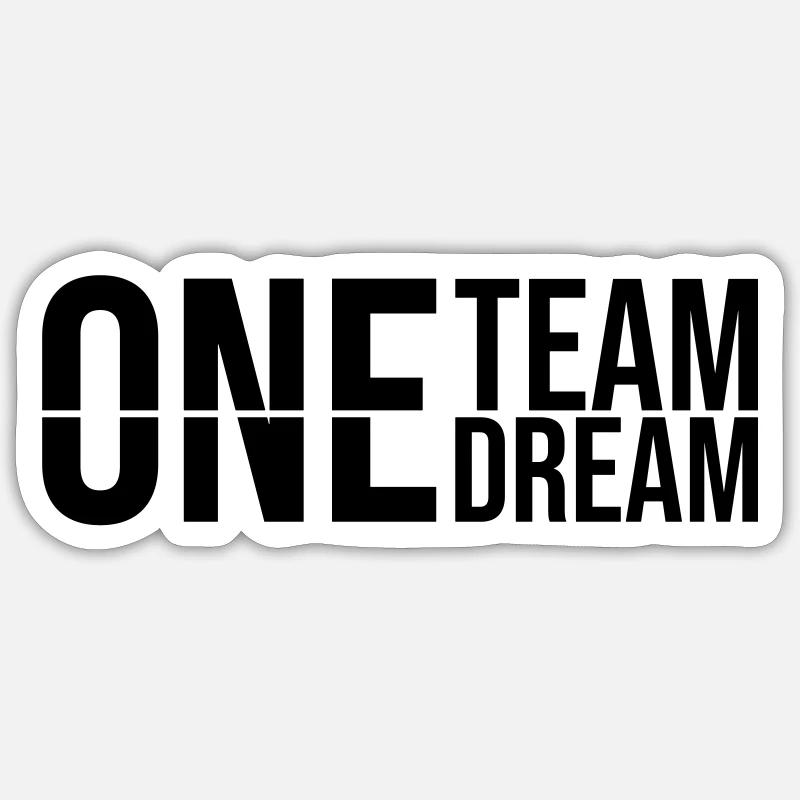 Devise Une équipe Sticker taille S (10 x 10 cm)