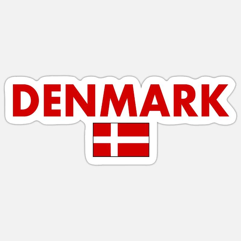 Dänemark - Sticker Größe S (10 x 10 cm) - Mattweiß
