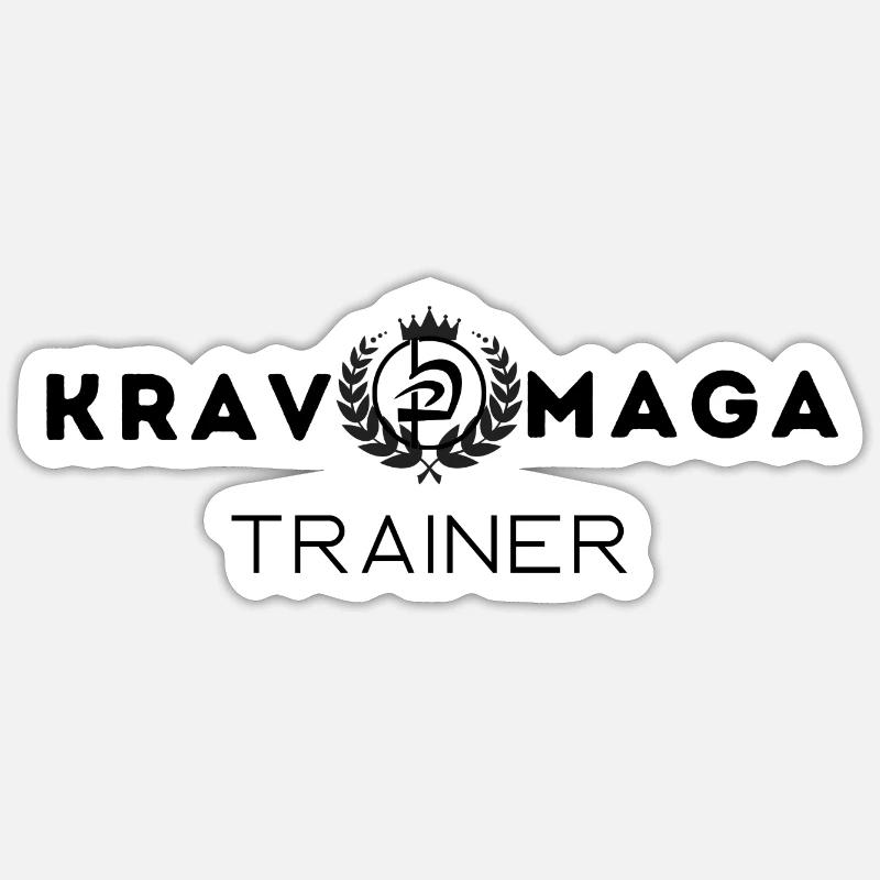 Krav Maga Trainer - Sticker size S (10 x 10 cm) - white matte
